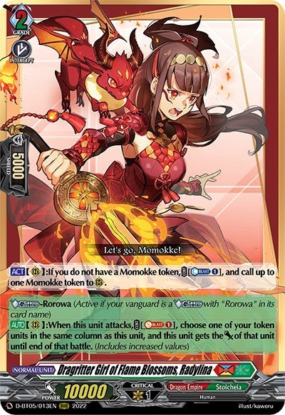Image for Dragritter Girl of Flame Blossoms, Radylina (D-BT05: Triumphant Return of the Brave Heroes) (D-BT05/013EN) - Cardfight Vanguard