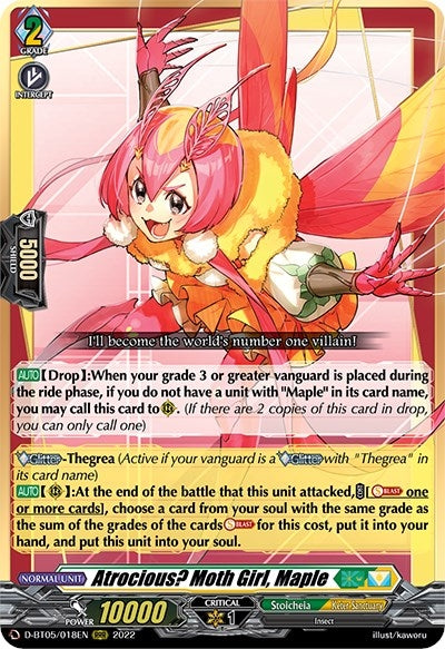 Image for Atrocious? Moth Girl, Maple (D-BT05: Triumphant Return of the Brave Heroes) (D-BT05/018EN) - Cardfight Vanguard