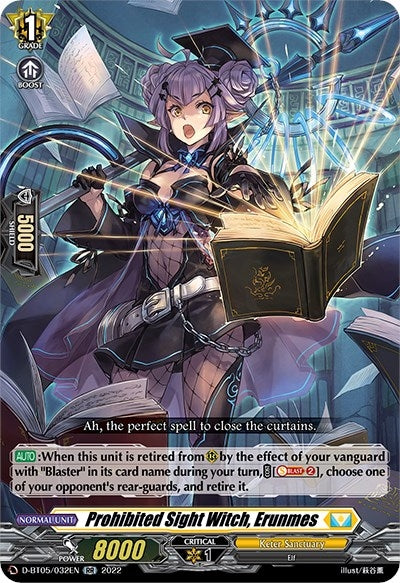 Image for Prohibited Sight Witch, Erunmes (D-BT05: Triumphant Return of the Brave Heroes) (D-BT05/032EN) - Cardfight Vanguard