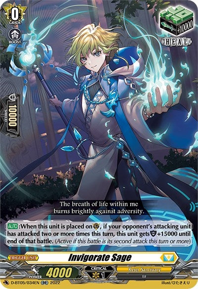 Image for Invigorate Sage (D-BT05: Triumphant Return of the Brave Heroes) (D-BT05/034EN) - Cardfight Vanguard