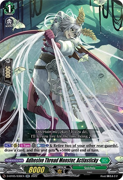 Image for Adhesive Thread Monster, Actiasticky (D-BT05: Triumphant Return of the Brave Heroes) (D-BT05/036EN) - Cardfight Vanguard