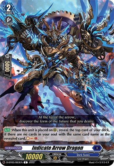 Image for Indicate Arrow Dragon (D-BT05: Triumphant Return of the Brave Heroes) (D-BT05/063EN) - Cardfight Vanguard