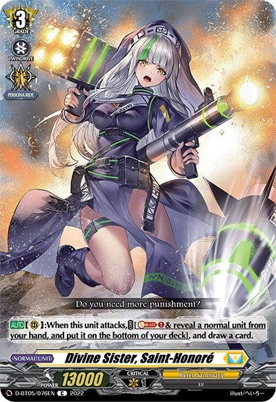 Image for Divine Sister, Saint-Honore (D-BT05: Triumphant Return of the Brave Heroes) (D-BT05/076EN) - Cardfight Vanguard