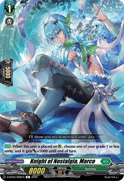 Image for Knight of Nostalgia, Marco (D-BT05: Triumphant Return of the Brave Heroes) (D-BT05/089EN) - Cardfight Vanguard