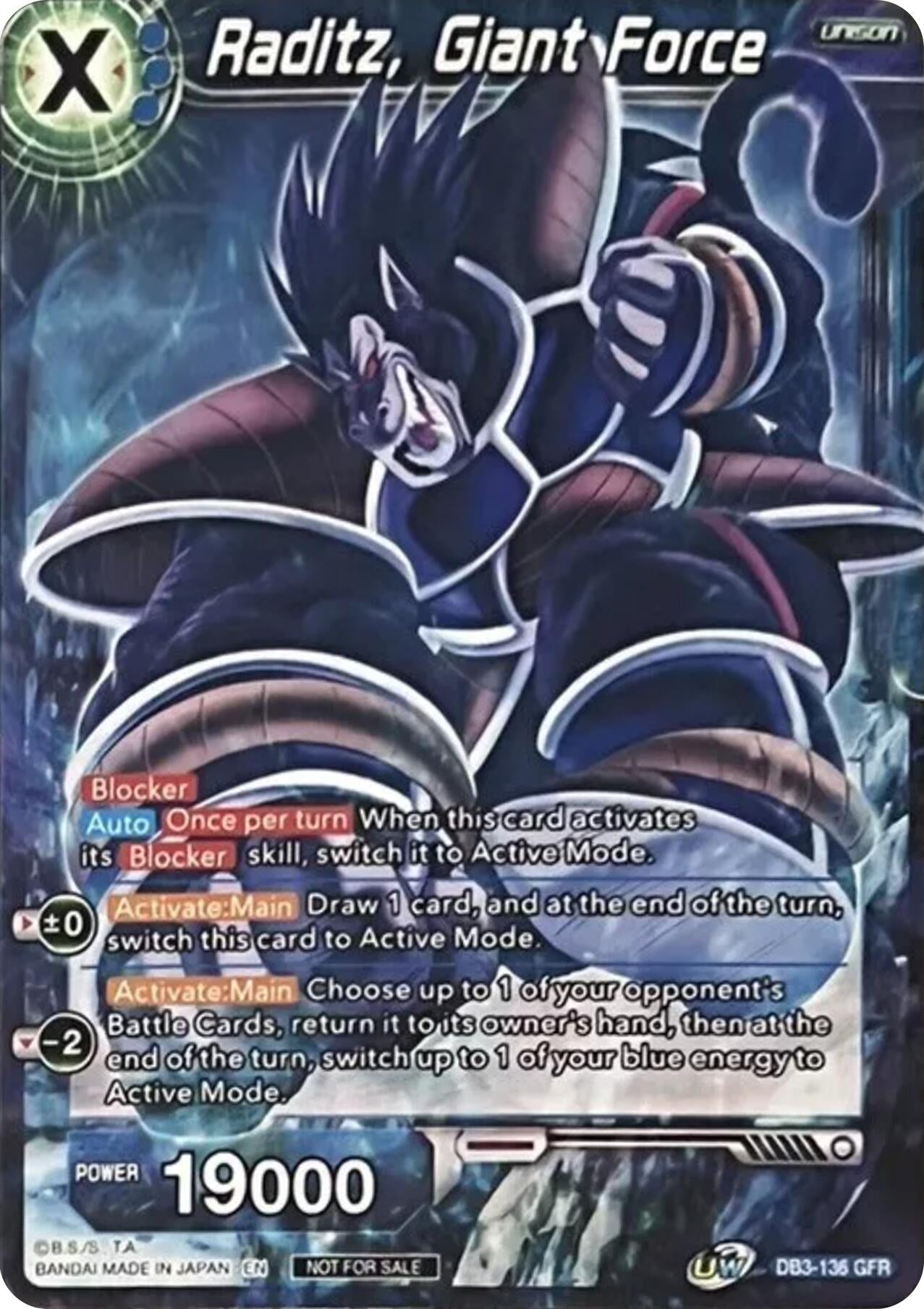 Image for Raditz, Giant Force (Tournament Pack Vol. 8) (Tournament Promotion Cards) (DB3-136) - Dragon Ball Super: Masters