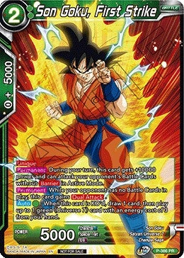 Image for Son Goku, First Strike (Tournament Pack Vol. 8) (Tournament Promotion Cards) (P-386) - Dragon Ball Super: Masters
