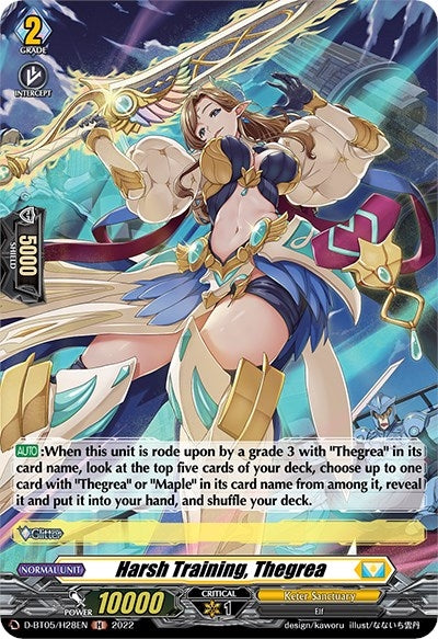 Image for Harsh Training, Thegrea (Holo) (D-BT05: Triumphant Return of the Brave Heroes) (D-BT05/H28EN) - Cardfight Vanguard