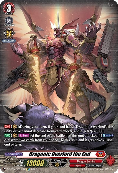 Image for Dragonic Overlord the End (SP) (D-BT05: Triumphant Return of the Brave Heroes) (D-BT05/SP01EN) - Cardfight Vanguard