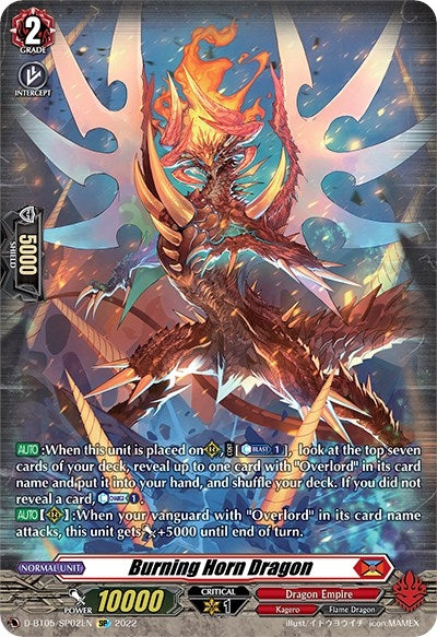 Image for Burning Horn Dragon (SP) (D-BT05: Triumphant Return of the Brave Heroes) (D-BT05/SP02EN) - Cardfight Vanguard