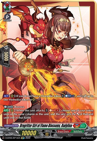 Image for Dragritter Girl of Flame Blossoms, Radylina (SP) (D-BT05: Triumphant Return of the Brave Heroes) (D-BT05/SP13EN) - Cardfight Vanguard