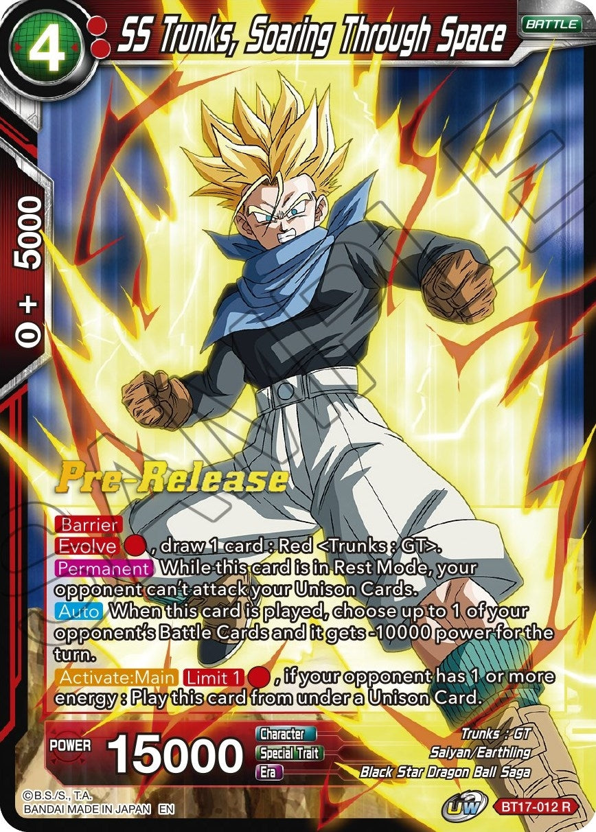 Image for SS Trunks, Soaring Through Space (Ultimate Squad Pre-Release Cards) (BT17-012) - Dragon Ball Super: Masters