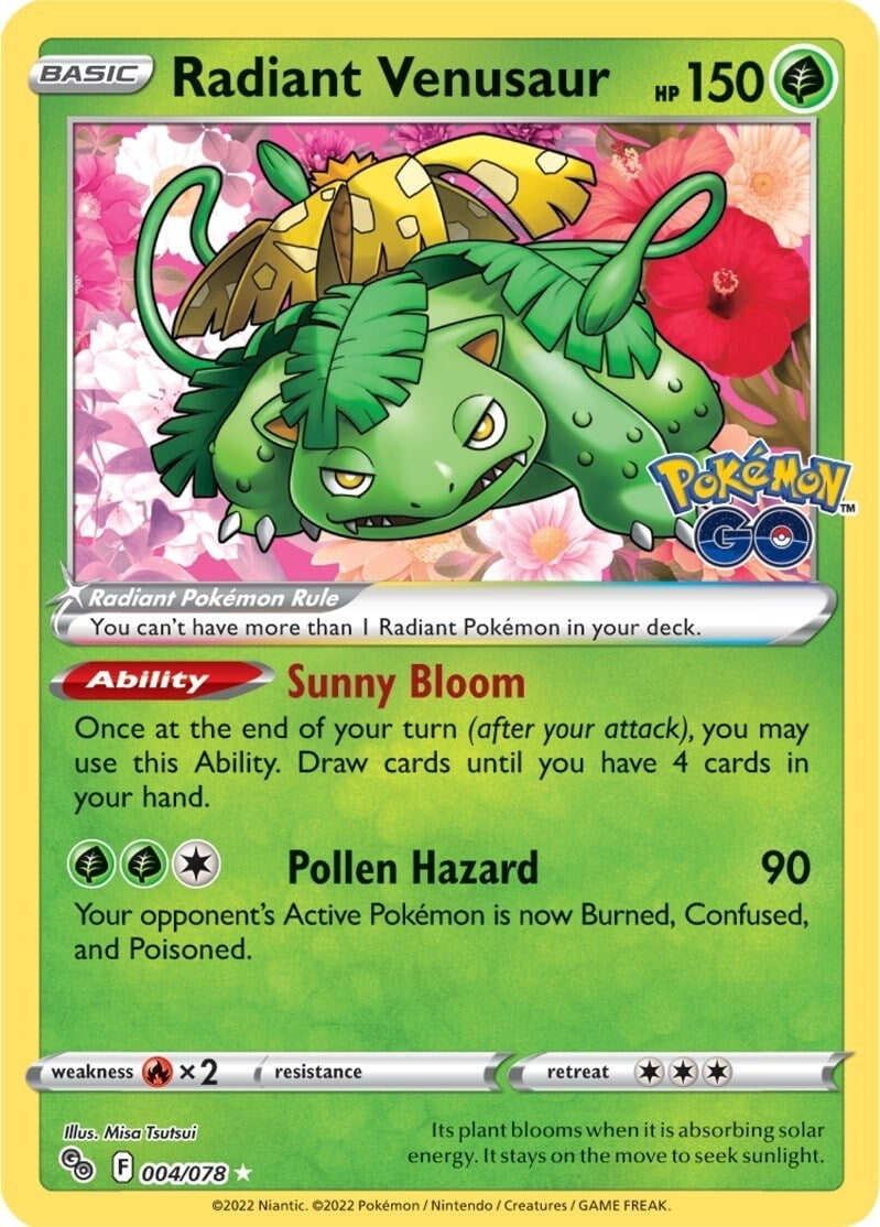 Image for Radiant Venusaur (Pokemon GO) (004/078) - Pokemon