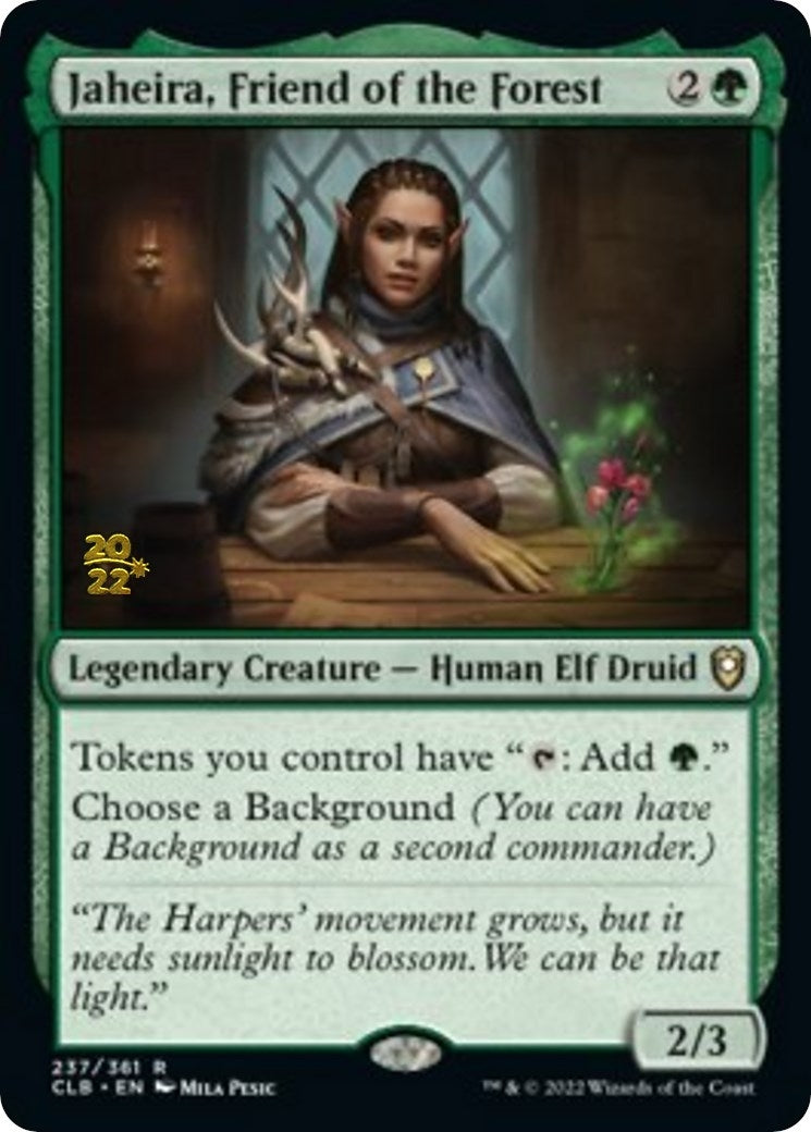 Image for Jaheira, Friend of the Forest (Prerelease Cards) (237) - Magic: The Gathering