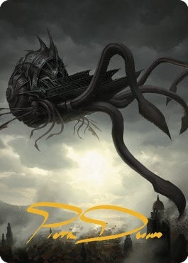 Image for Nautiloid Ship Art Card (Gold-Stamped Signature) (Art Series: Commander Legends: Battle for Baldur's Gate) (80) - Magic: The Gathering