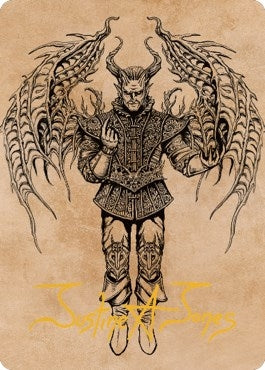 Image for Raphael, Fiendish Savior Art Card (75/81) (Gold-Stamped Signature) (Art Series: Commander Legends: Battle for Baldur's Gate) (75) - Magic: The Gathering