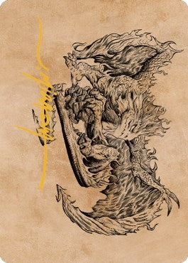 Image for Miirym, Sentinel Wyrm Art Card (Gold-Stamped Signature) (Art Series: Commander Legends: Battle for Baldur's Gate) (71) - Magic: The Gathering