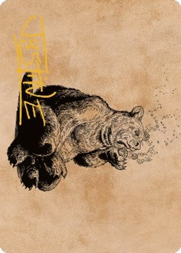 Image for Wilson, Refined Grizzly Art Card (Gold-Stamped Signature) (Art Series: Commander Legends: Battle for Baldur's Gate) (60) - Magic: The Gathering