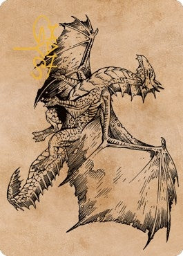 Image for Ancient Bronze Dragon Art Card (58/81) (Gold-Stamped Signature) (Art Series: Commander Legends: Battle for Baldur's Gate) (58) - Magic: The Gathering