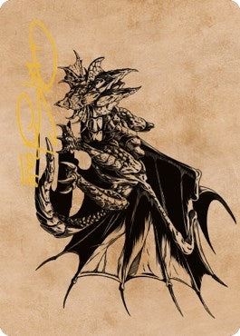 Image for Ancient Copper Dragon Art Card (52/81) (Gold-Stamped Signature) (Art Series: Commander Legends: Battle for Baldur's Gate) (52) - Magic: The Gathering