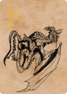 Image for Ancient Silver Dragon Art Card (47/81) (Gold-Stamped Signature) (Art Series: Commander Legends: Battle for Baldur's Gate) (47) - Magic: The Gathering