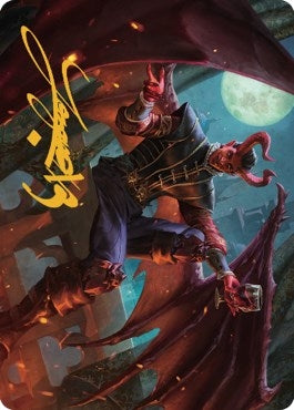 Image for Raphael, Fiendish Savior Art Card (40/81) (Gold-Stamped Signature) (Art Series: Commander Legends: Battle for Baldur's Gate) (40) - Magic: The Gathering