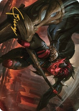 Image for Karlach, Fury of Avernus Art Card (34/81) (Gold-Stamped Signature) (Art Series: Commander Legends: Battle for Baldur's Gate) (34) - Magic: The Gathering