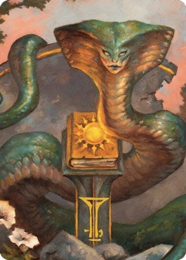 Image for Guardian Naga Art Card (Gold-Stamped Signature) (Art Series: Commander Legends: Battle for Baldur's Gate) (16) - Magic: The Gathering