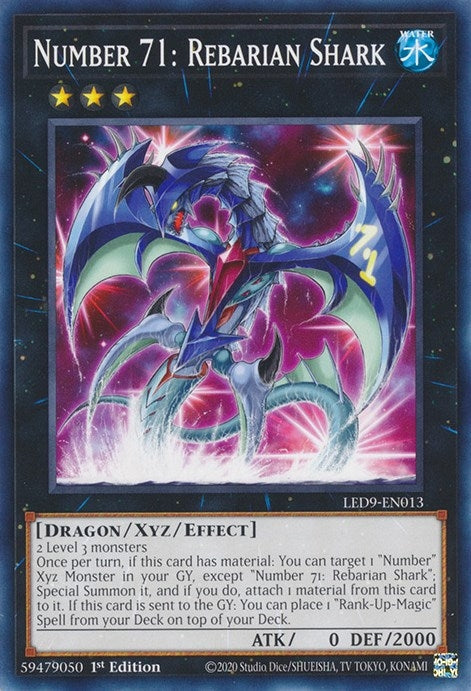 Image for Number 71: Rebarian Shark (Legendary Duelists: Duels From the Deep) (LED9-EN013) - YuGiOh
