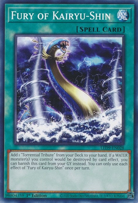 Image for Fury of Kairyu-Shin (Legendary Duelists: Duels From the Deep) (LED9-EN028) - YuGiOh