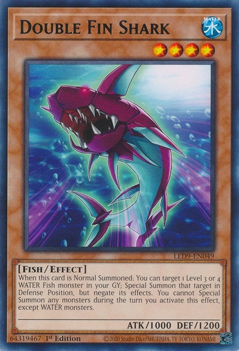Image for Double Fin Shark (Legendary Duelists: Duels From the Deep) (LED9-EN049) - YuGiOh