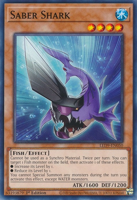 Image for Saber Shark (Legendary Duelists: Duels From the Deep) (LED9-EN050) - YuGiOh