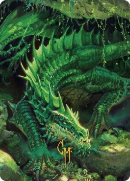 Image for Adult Green Dragon Art Card (Gold-Stamped Signature) (Art Series: Commander Legends: Battle for Baldur's Gate) (1) - Magic: The Gathering