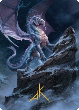 Image for Ancient Silver Dragon Art Card (6/81) (Gold-Stamped Signature) (Art Series: Commander Legends: Battle for Baldur's Gate) (6) - Magic: The Gathering