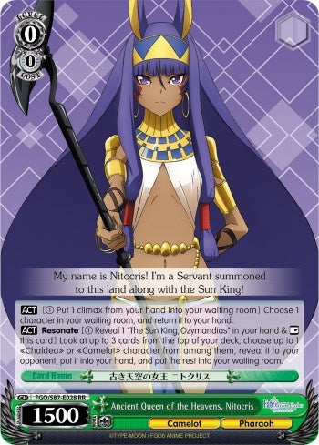 Image for Ancient Queen of the Heavens, Nitocris (Fate/Grand Order THE MOVIE Divine Realm of the Round Table: Camelot) (FGO/S87-E028 RR) - Weiss Schwarz