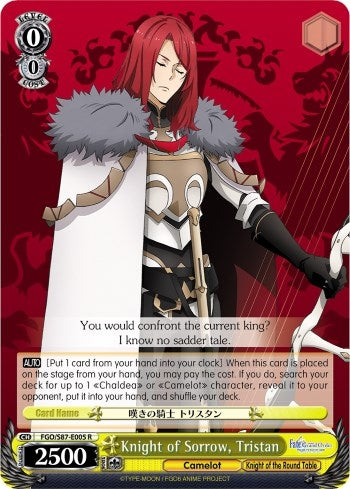 Image for Knight of Sorrow, Tristan (Fate/Grand Order THE MOVIE Divine Realm of the Round Table: Camelot) (FGO/S87-E005 R) - Weiss Schwarz