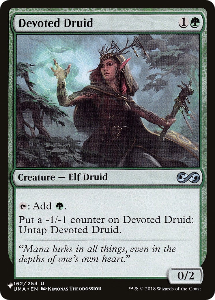 Image for Devoted Druid (UMA) (The List Reprints) (162/254) - Magic: The Gathering