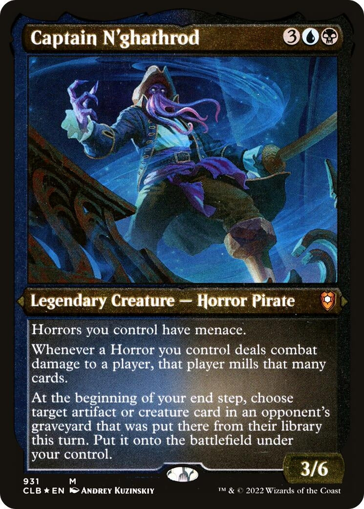 Image for Captain N'ghathrod (Display Commander) - Thick Stock (Commander Legends: Battle for Baldur's Gate) (931) - Magic: The Gathering