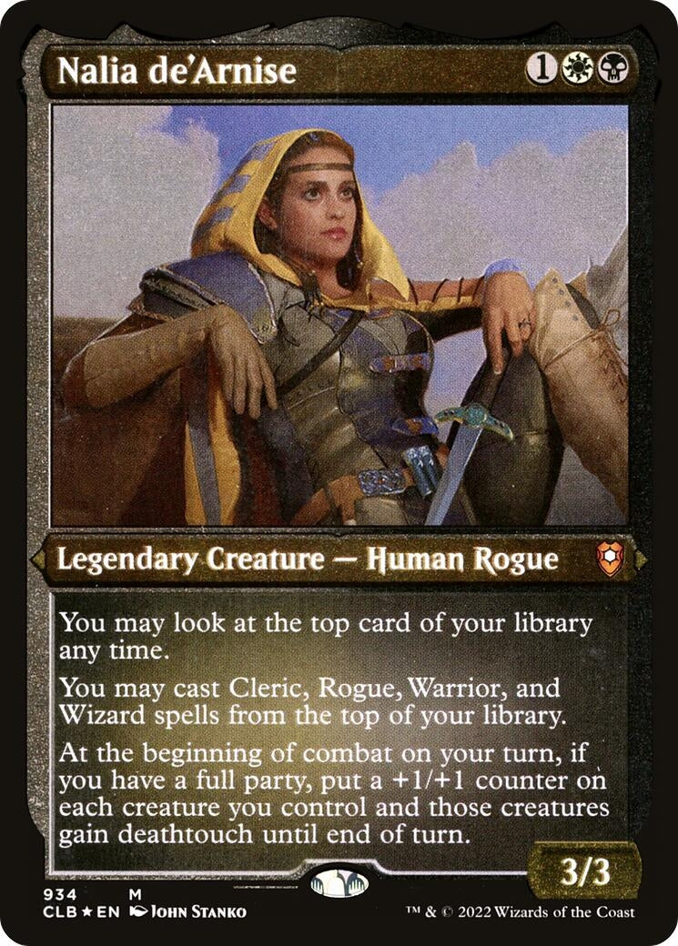 Image for Nalia de'Arnise (Display Commander) - Thick Stock (Commander Legends: Battle for Baldur's Gate) (934) - Magic: The Gathering