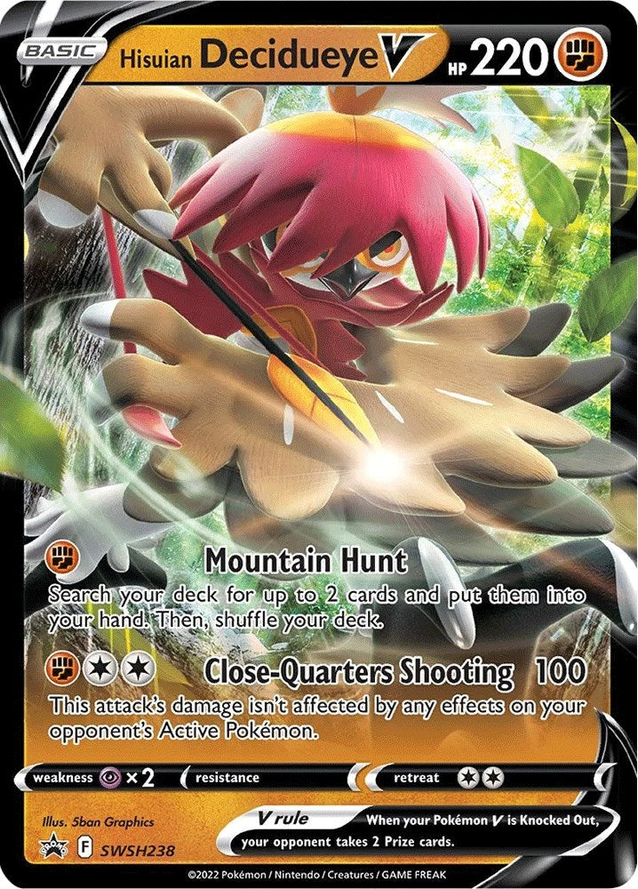 Image for Hisuian Decidueye V - SWSH238 (SWSH: Sword & Shield Promo Cards) (SWSH238) - Pokemon