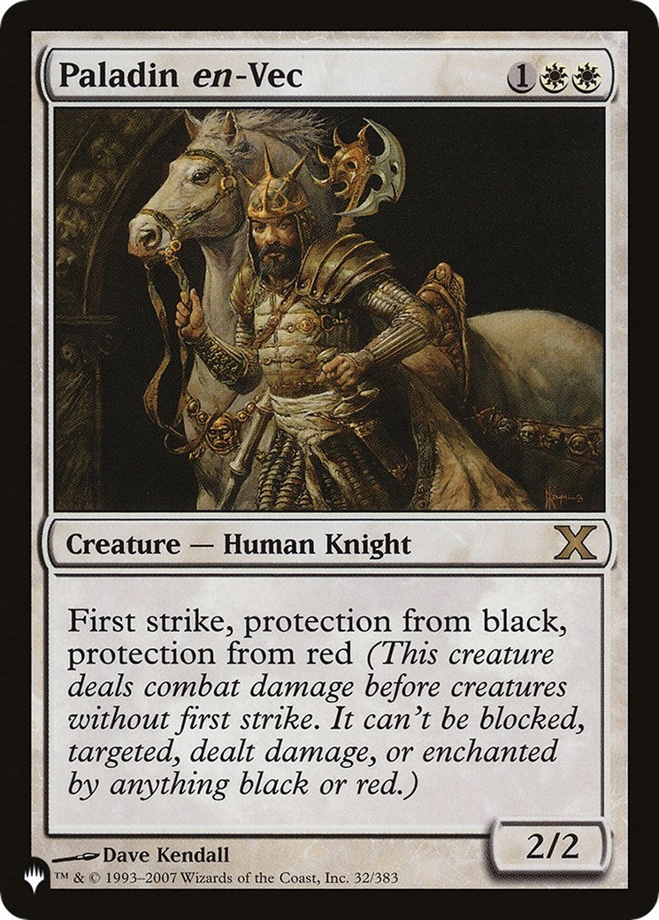 Image for Paladin en-Vec (The List Reprints) (32/383) - Magic: The Gathering