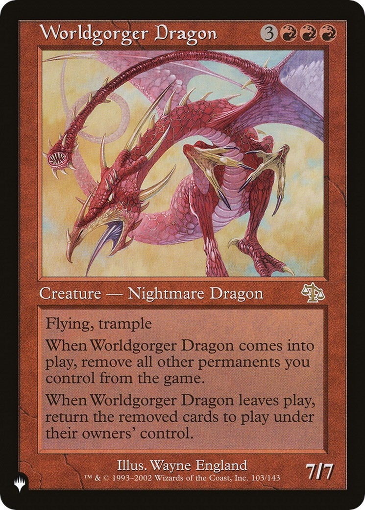 Image for Worldgorger Dragon (The List Reprints) (103/143) - Magic: The Gathering