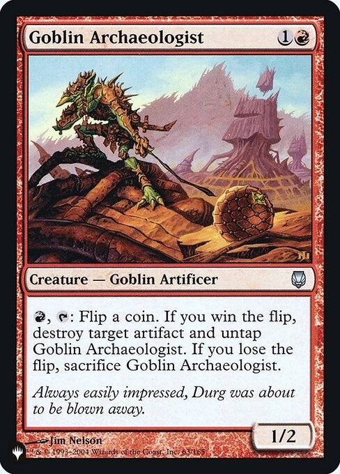 Image for Goblin Archaeologist (The List Reprints) (63) - Magic: The Gathering