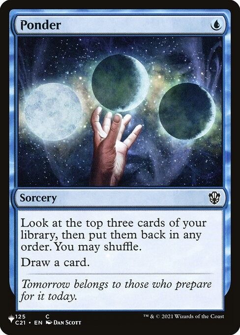 Image for Ponder (The List Reprints) (125) - Magic: The Gathering