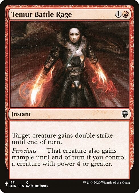 Image for Temur Battle Rage (CMR) (The List Reprints) (417) - Magic: The Gathering