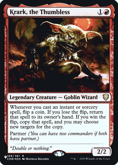 Image for Krark, the Thumbless (The List Reprints) (189) - Magic: The Gathering