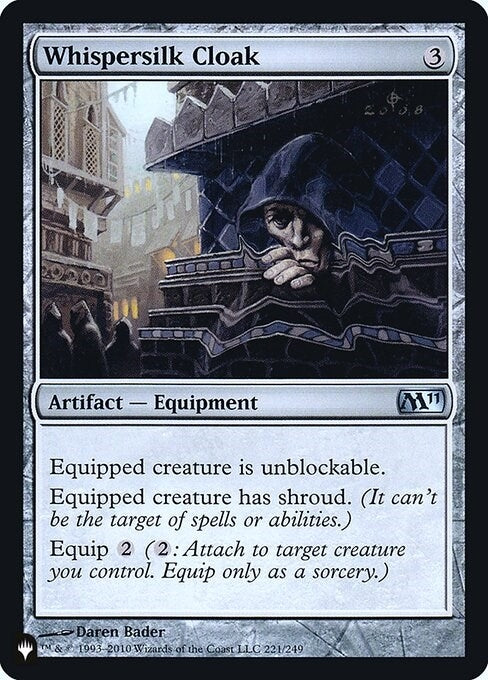 Image for Whispersilk Cloak (M11) (The List Reprints) (221) - Magic: The Gathering