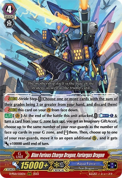 Image for Blue Furious Charge Dragon, Furiargus Dragon (D-PS01: P Clan Collection 2022) (D-PS01/021EN) - Cardfight Vanguard