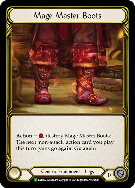 Image for Mage Master Boots (Golden) - FAB067 (Flesh and Blood: Promo Cards) (FAB067) - Flesh and Blood TCG