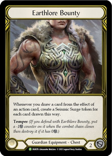 Image for Earthlore Bounty (Golden) - FAB076 (Flesh and Blood: Promo Cards) (FAB076) - Flesh and Blood TCG