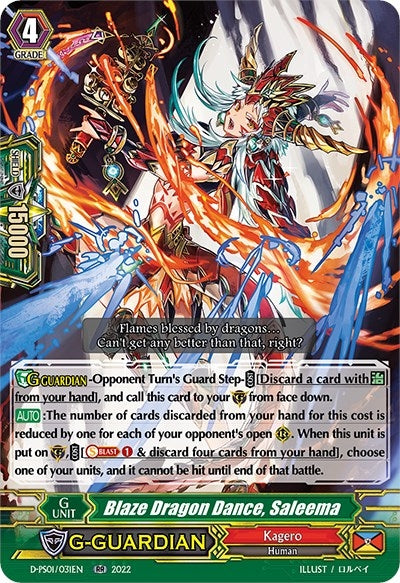 Image for Blaze Dragon Dance, Saleema (D-PS01: P Clan Collection 2022) (D-PS01/031EN) - Cardfight Vanguard